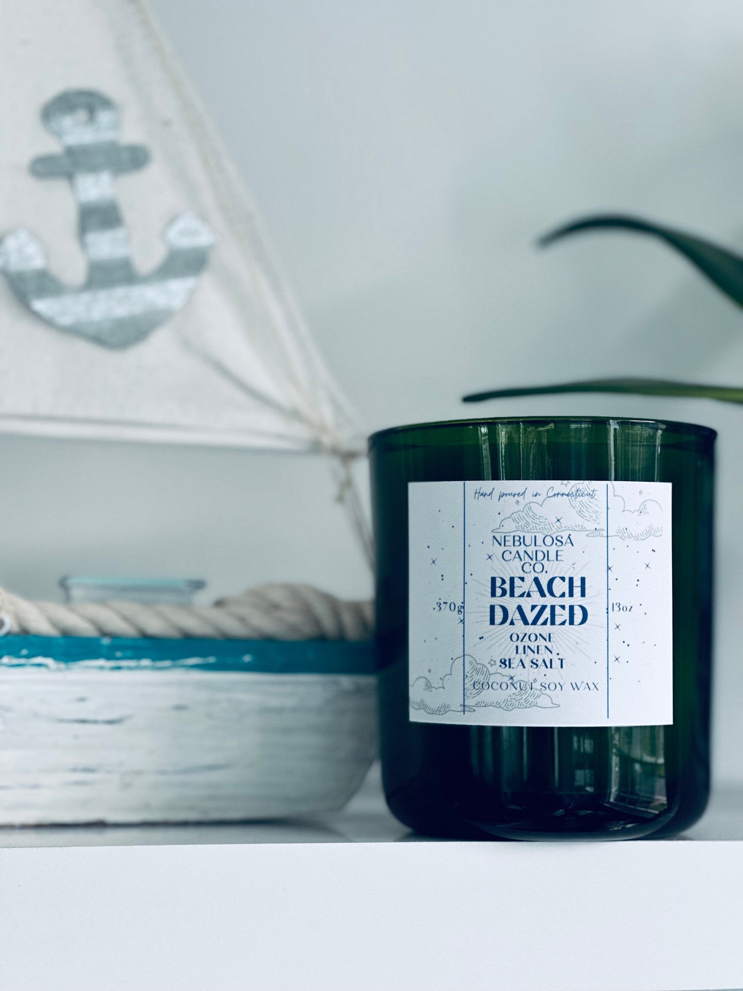 Beach Dazed| Sea Salt| Linen| Ozone|Spring| Scented| Natural Coconut Soy| Aromatherapy| Galaxy| Nebula|Celestial|Container|Candle|